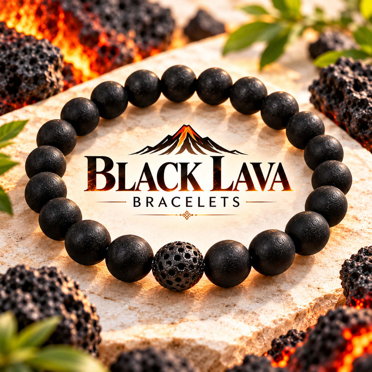 Black Lava Bracelets
