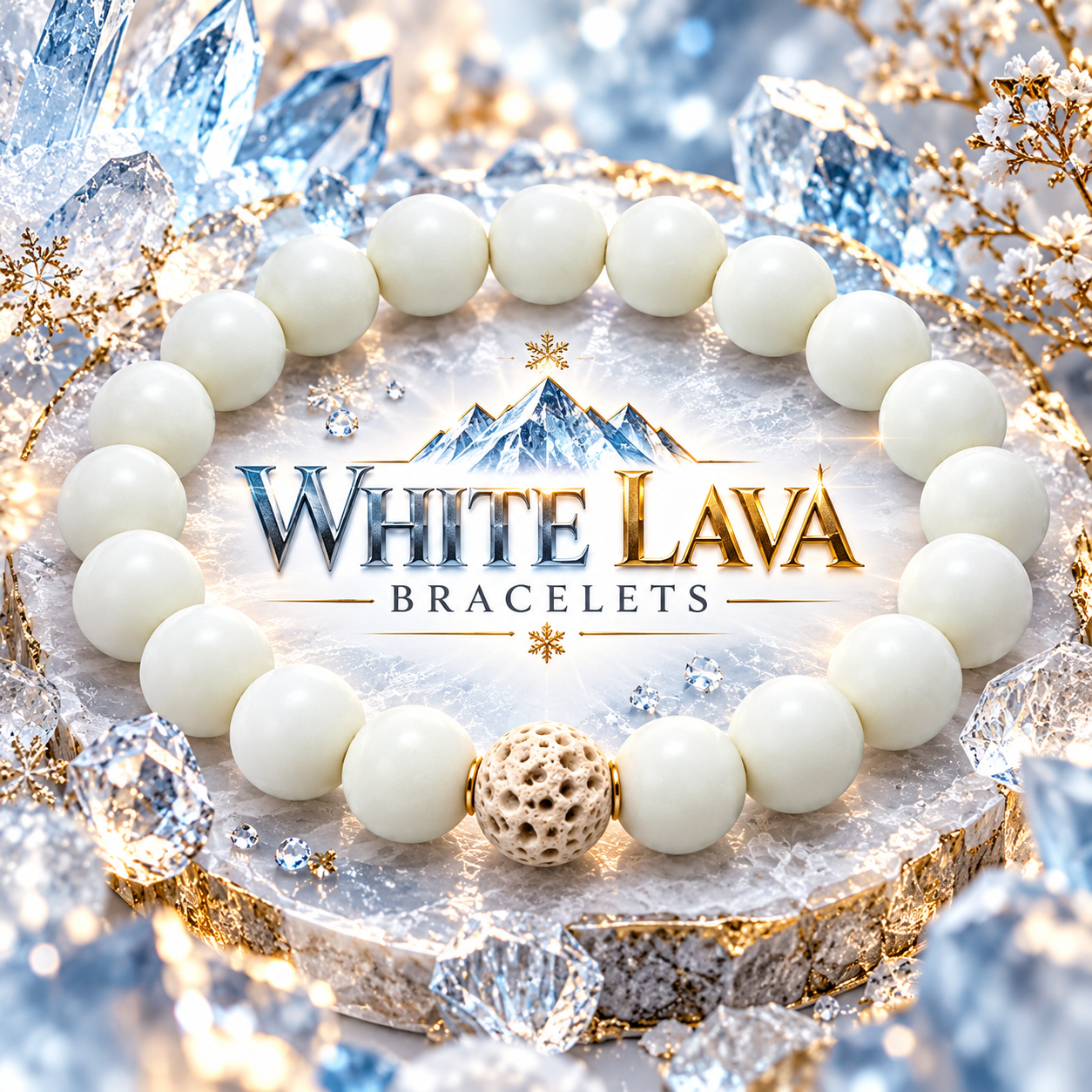 White Lava Bracelets