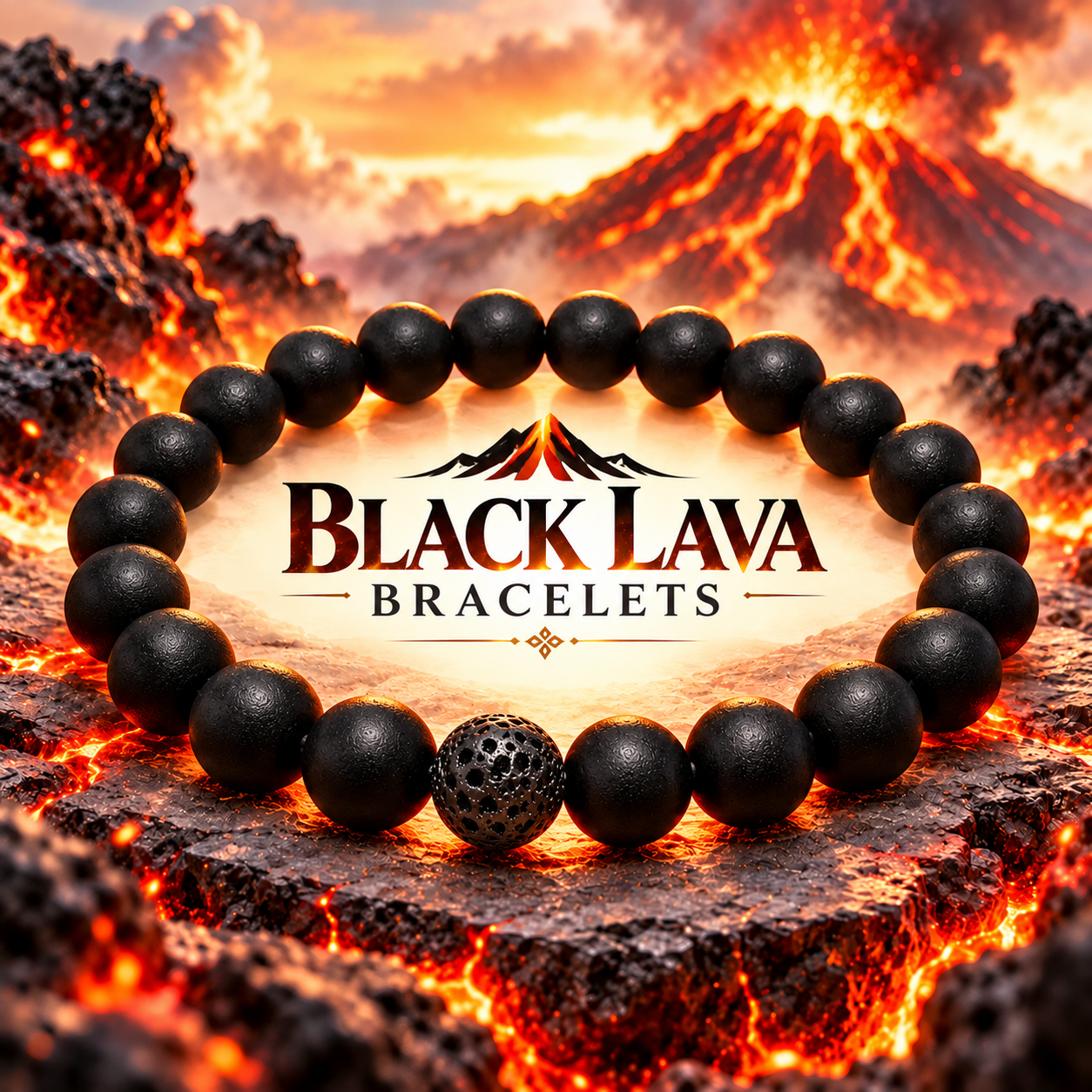 Black Lava Bracelets